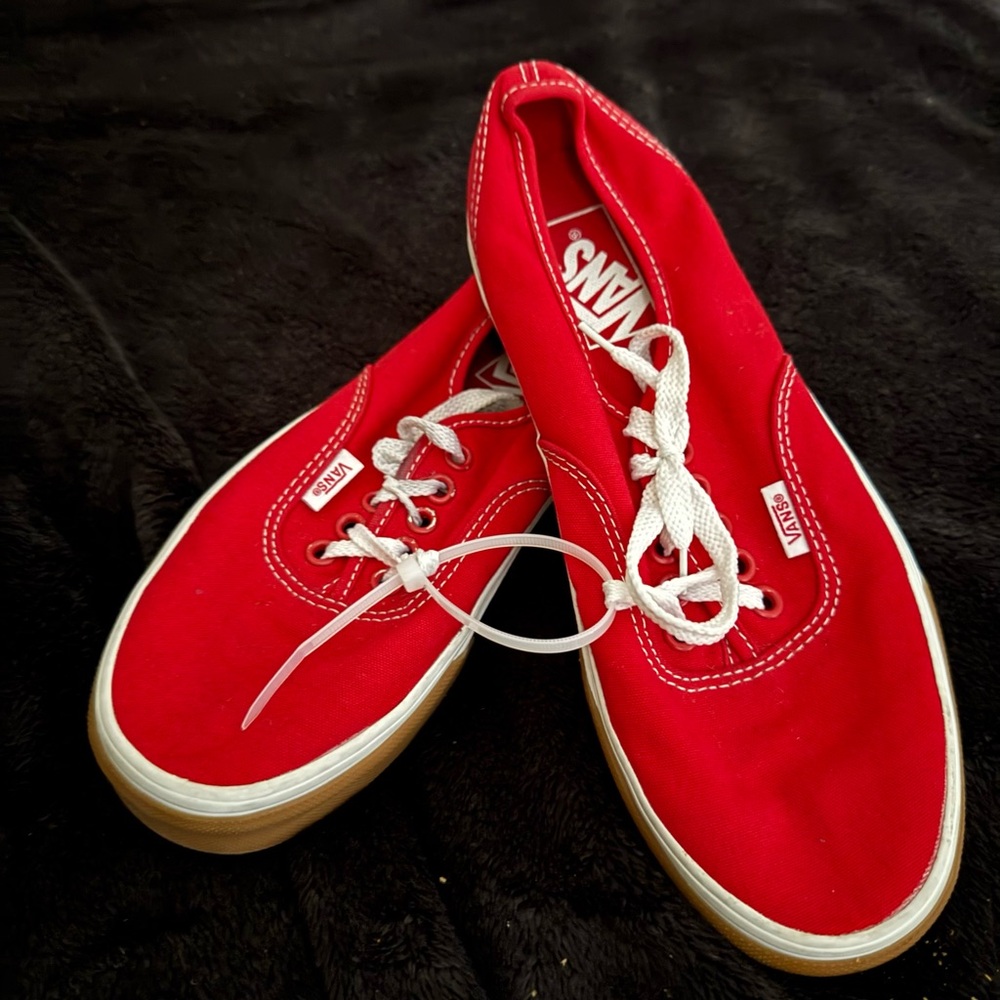 Vans Bold Red Canvas Shoes